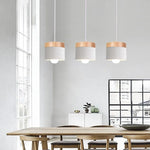 Lampes suspendues modernes abat jour opaques couleurs gris blanc rose jaune scandinave