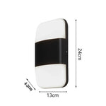 applique murale led moderne résistante humidité blanc noir adhésive éclairage intérieur extérieur 14w