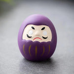 statuette japonaise daruma orange rouge noir vert violet rose blanche bonheur traditionnelle maison
