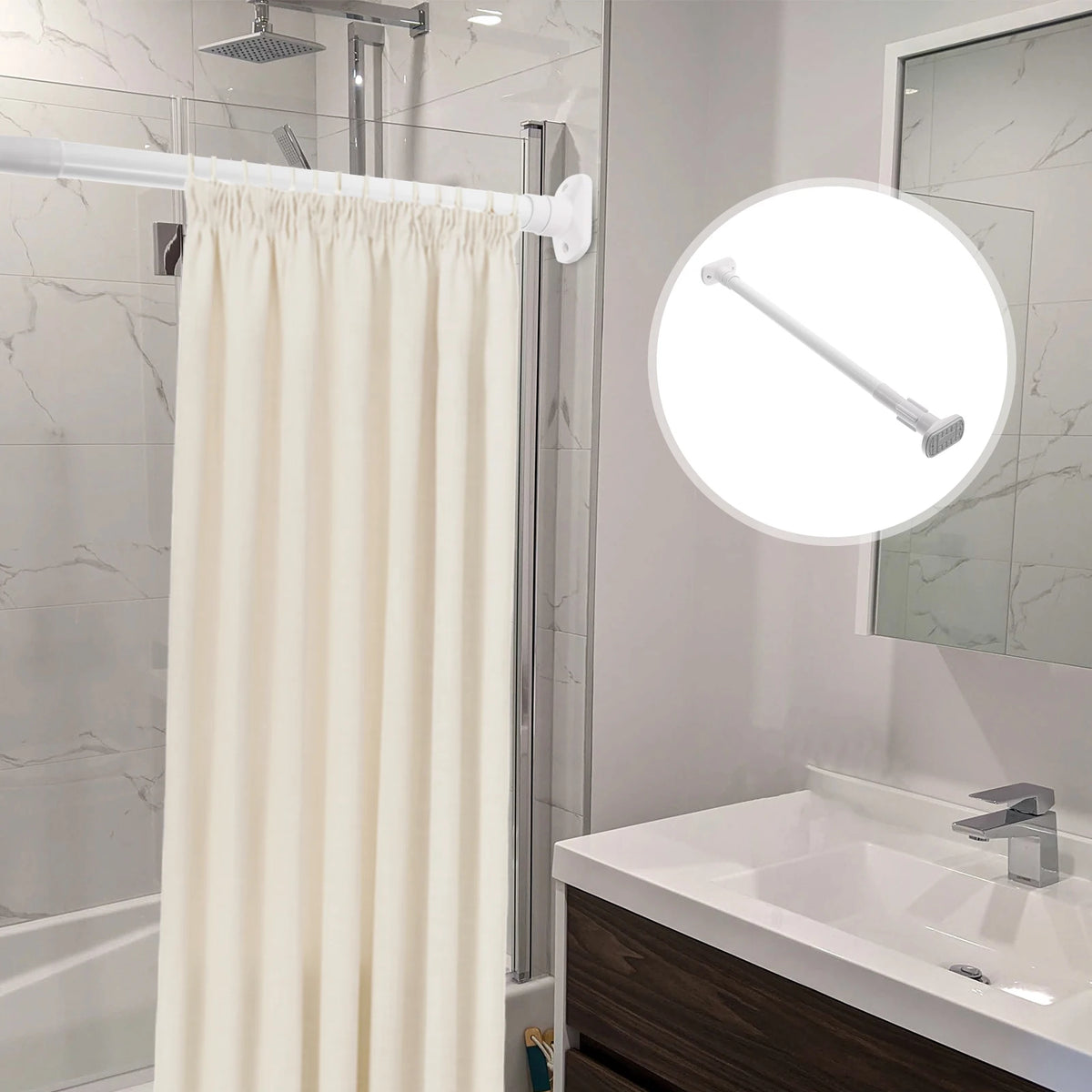 Tringle extensible utilisée comme support de séchage dans un dressing