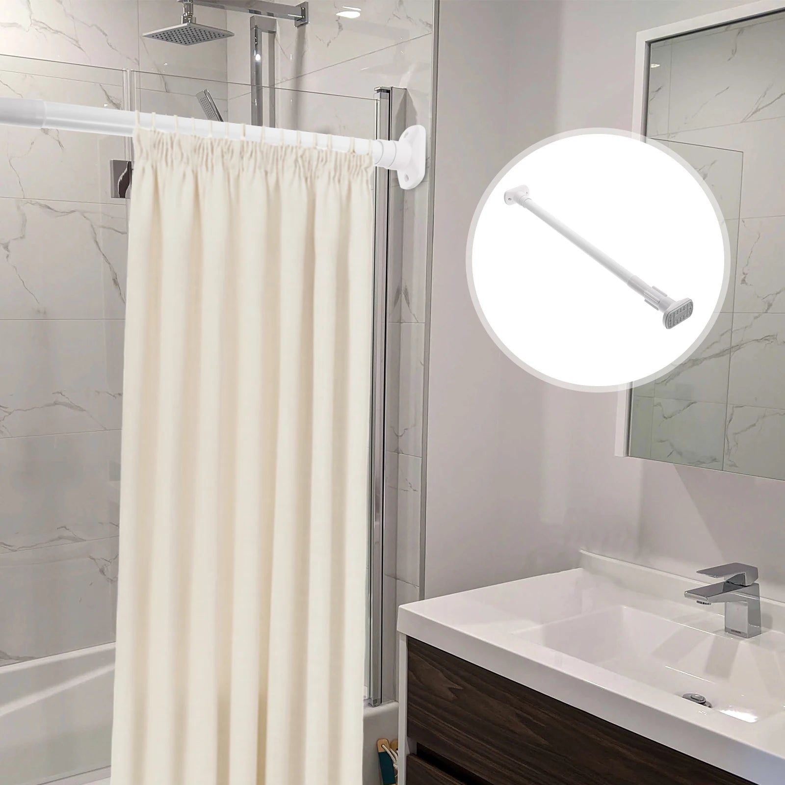 Tringle extensible utilisée comme support de séchage dans un dressing