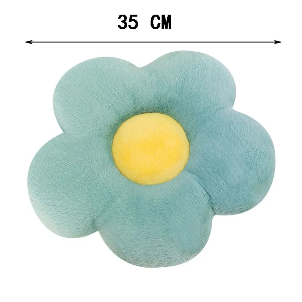 coussin fleur doux moelleux blanc noir vert jaune rose violet moderne enfant 35cm