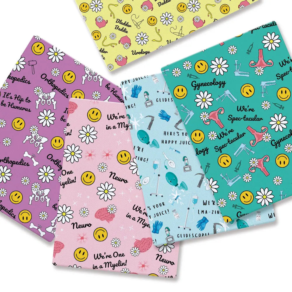 serviettes bohèmes imprimées smileys enfants violet jaune bleu clair coton polyester
