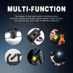 lampe led rechargeable portable multifonctionnelle noir jaune modes tactique camping