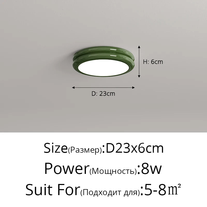 plafonnier led moderne blanc vert rouge noir 24w 30x6cm opacité