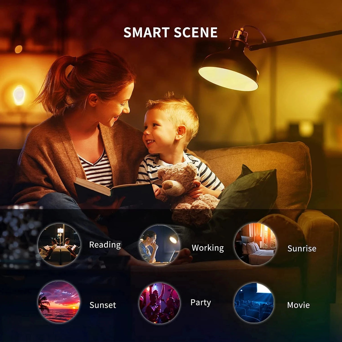 ampoule led intelligente e26 blanc moderne technologique commande vocale wifi couleur lumiere ambre 1700k