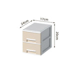 rangement tiroirs multi niveaux couvercle coulissant moderne gris clair blanc matériau métal organisateur