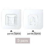 organisateur mural transparent adhésif support moderne cuisine salle bain multiple utilisation paires rectangles
