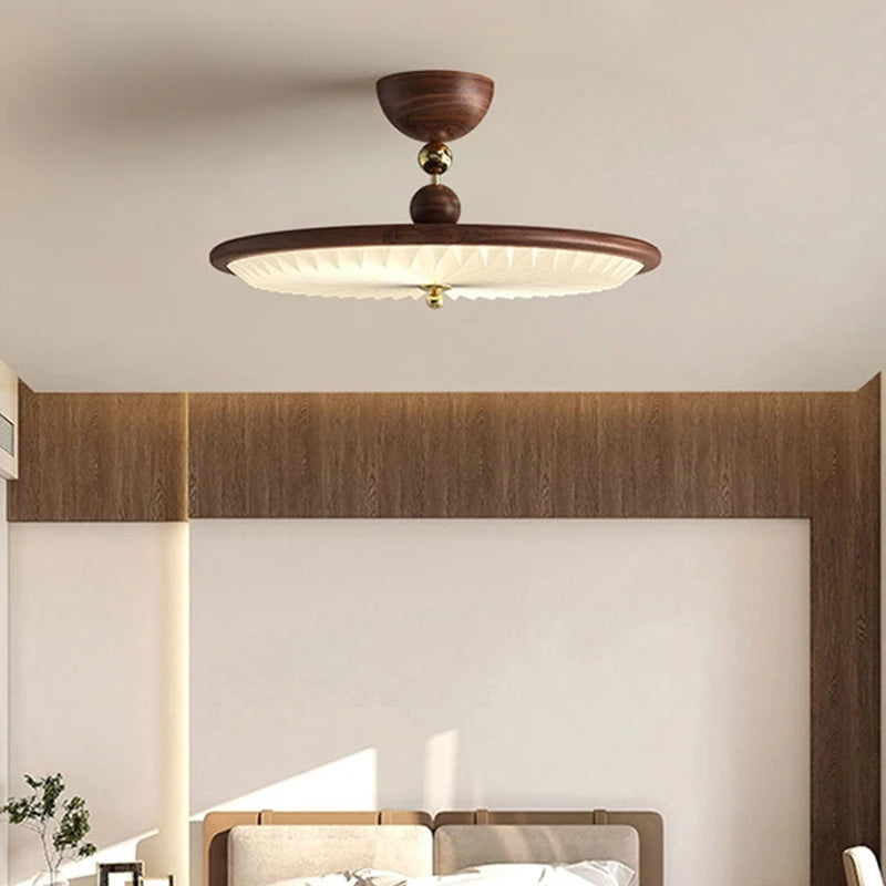 lampe moderne vintage texture bois dentelle marron blanc rouge