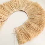 décoration murale bohème franges paille naturelle rustique circulaire bande texturée