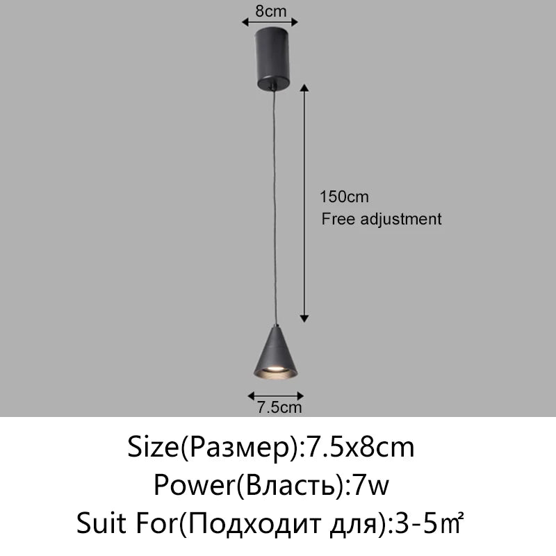 Suspension lumineuse moderne pendentif câble blanc noir ampoule filament visible restaurant chambre cuisine