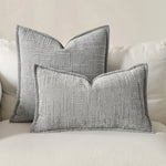 taies d'oreiller chenille gris beige motif solide contemporain non toxique dimension 45x45cm decoration maison