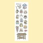 sticker kawaii multicolore dessins animés adhésifs mignons opaques autocollants animauxscriçãopta