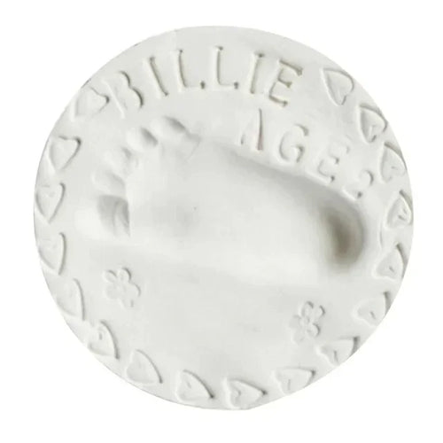 cadre photo pliable blanc empreintes mains pieds adhésif classique bébé souvenir croissance