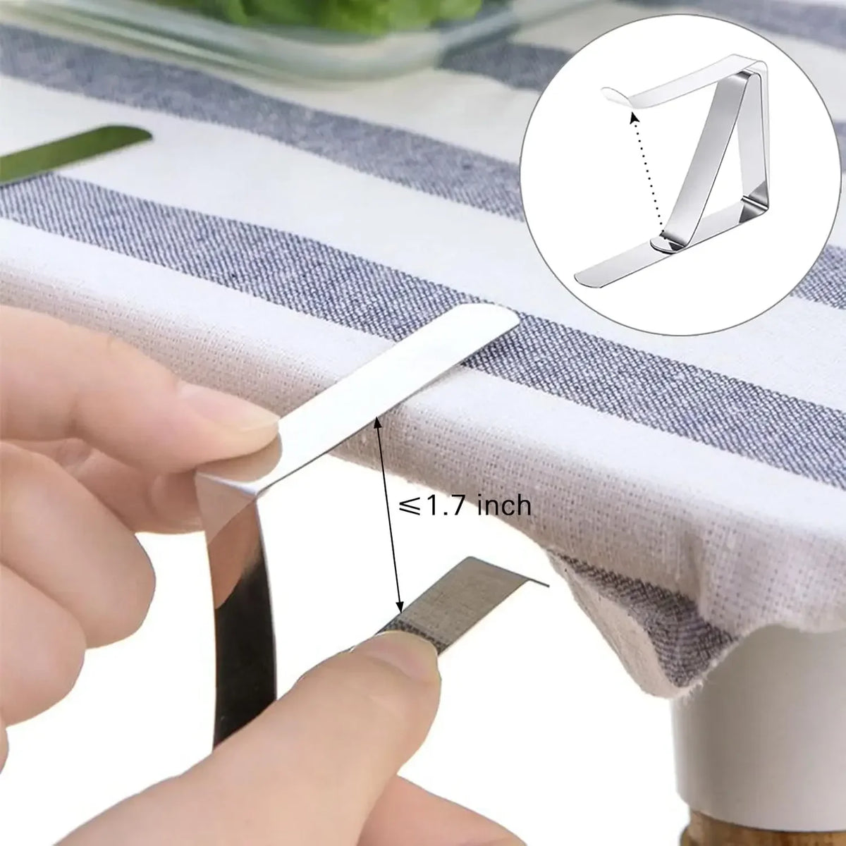 clips table acier inoxydable modernes argentés 12 pièces événements festifs