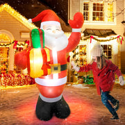Père Noël gonflable extérieur 1,5 mètres avec éclairage LED pour jardin et cour de Noël