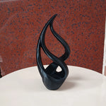 sculpture décorative moderne blanc forme ondulée contemporaine intérieur élément