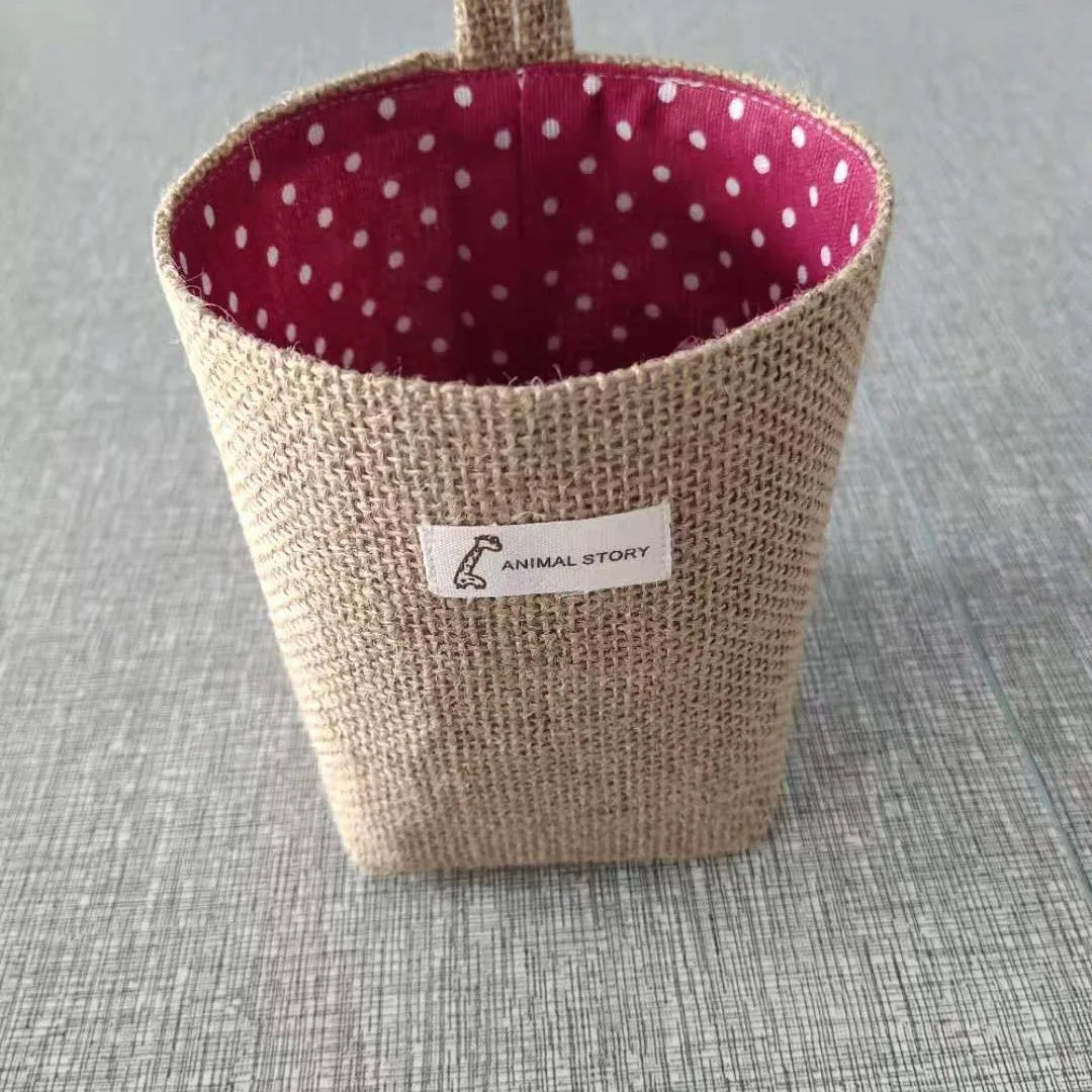 sac main moderne étoiles rayures jute beige gris rustique anneaux logo étiquette poignée
