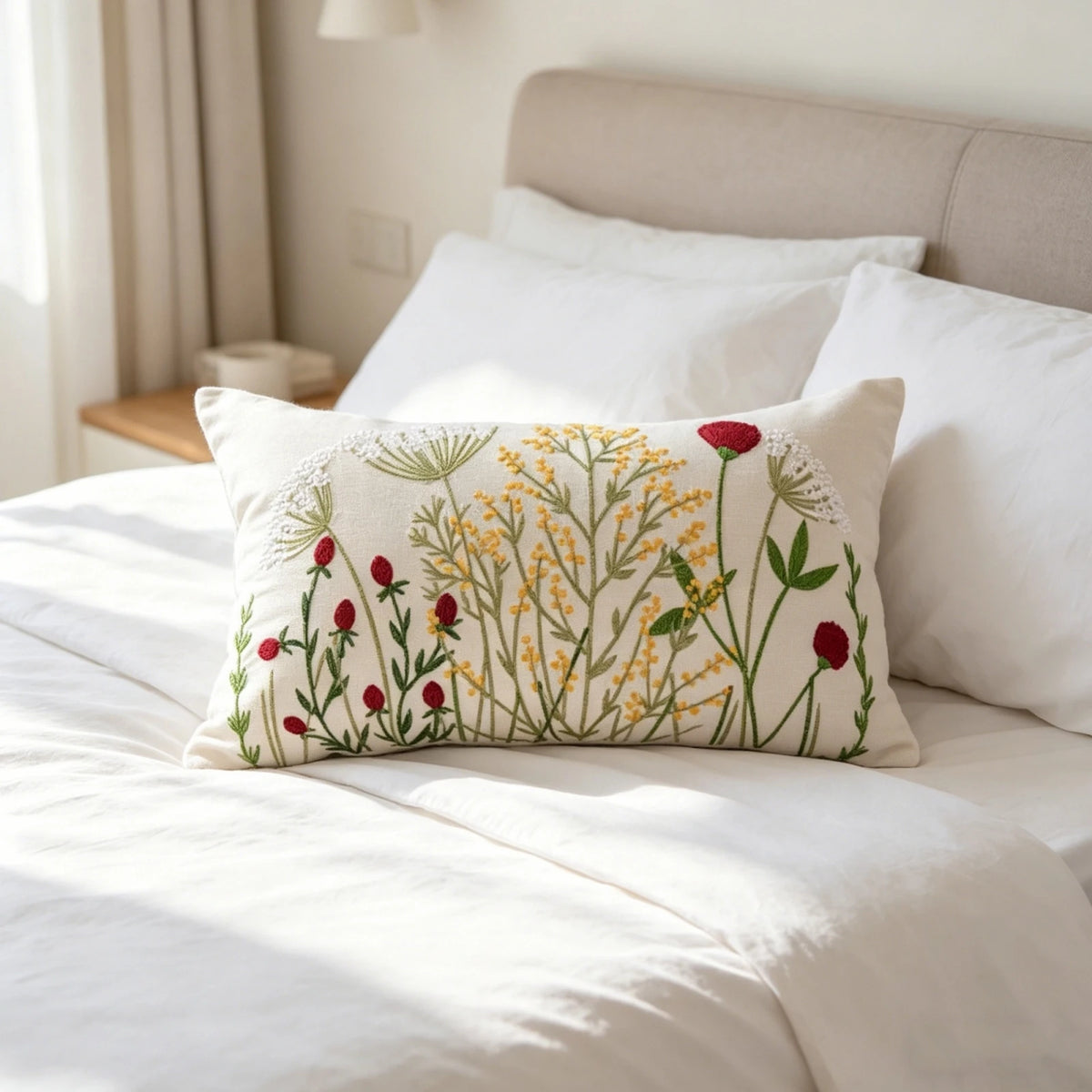 housse coussin motif floral couleurs vives coton lin coussin carré traditionnel canapé lit simple