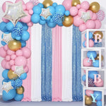 rideau pailleté moderne blanc or bleu rose polyester photo décorationarrière fond