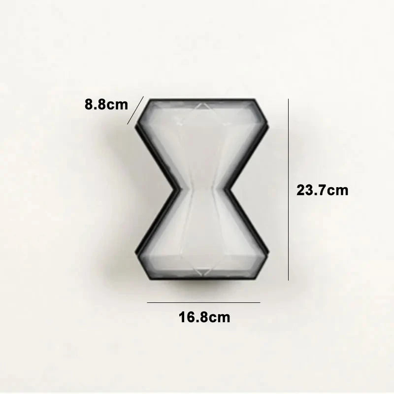 applique murale moderne led 12w blanc noir forme géométrique translucent chambre cuisine étude entree