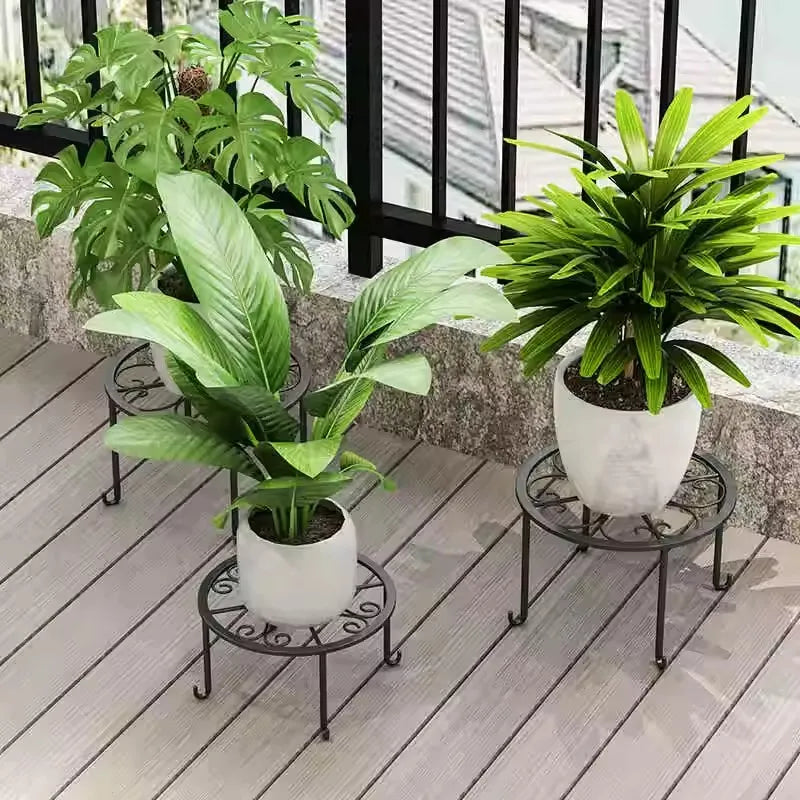 support pot fleur métal autoportant extérieur balcon multifonctionnel décoration florale