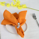 serviettes poly cotton unies 30x45cm classiques clips métalliques couleur rouge noir vert orange