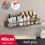 étagère murale blanche moderne adhésive étages rangement salle bain produits cosmétiques 30cm 40cm