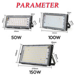 projecteur led ip65 moderne 100w 220v extérieur fixations aluminium noir