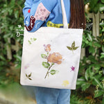 sac main moderne fleurs colorées blanc teinture artisanat enfant outils kit activité