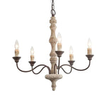 lustre suspendu bois rustique vintage marron foncé ampoules e14 62cm 59cm