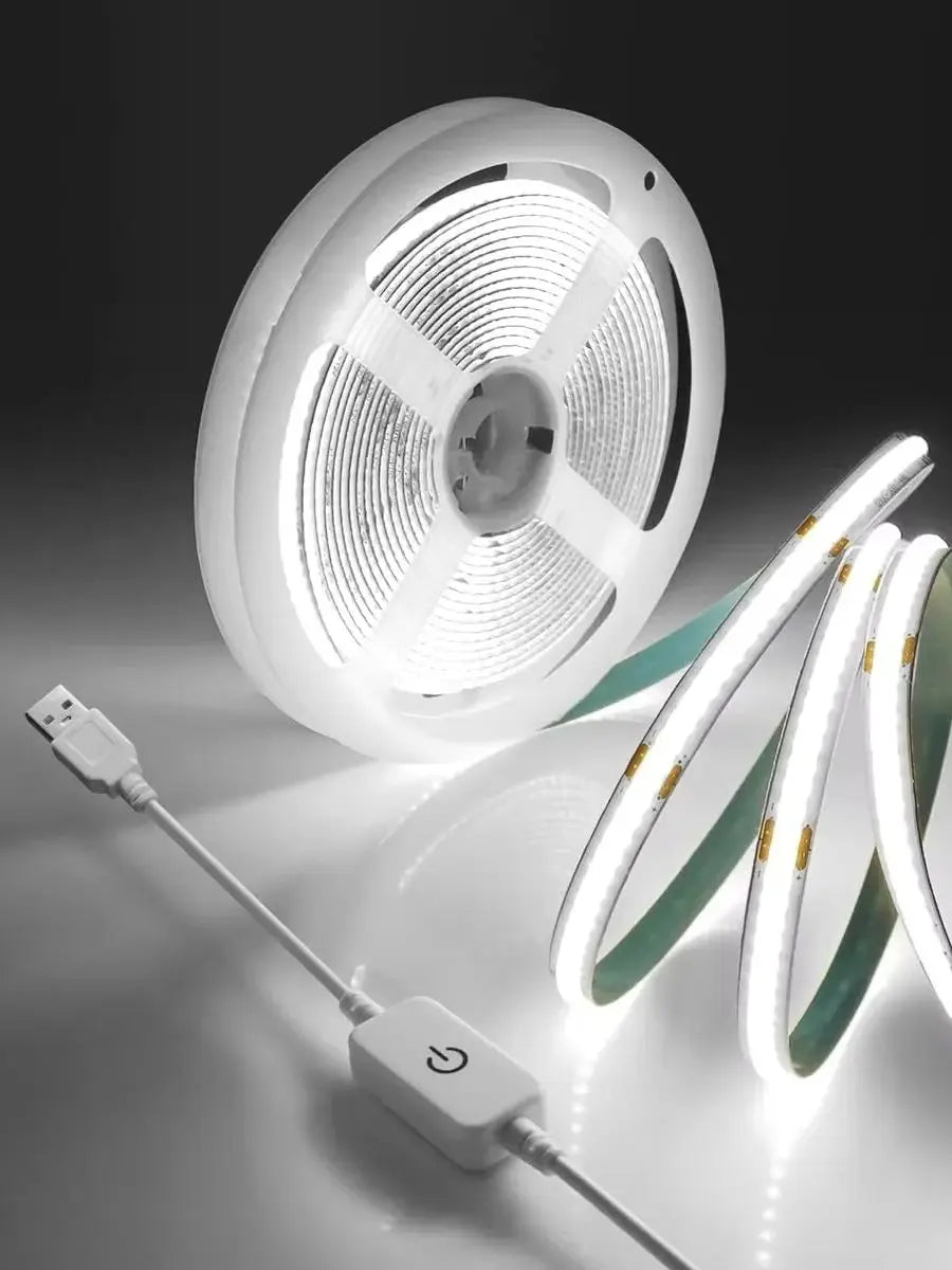 ruban led flexible blanc moderne adhésif vhb 3000k 4000k 6000k usb rechargeable salon