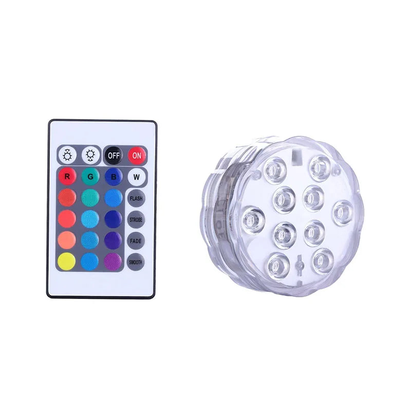 lampe led submersible transparente moderne points lumineux piscine decoration noel mariage