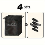 accessoires rideau extérieur clips sacs lestés tissu polyester gris noir moderne minimaliste