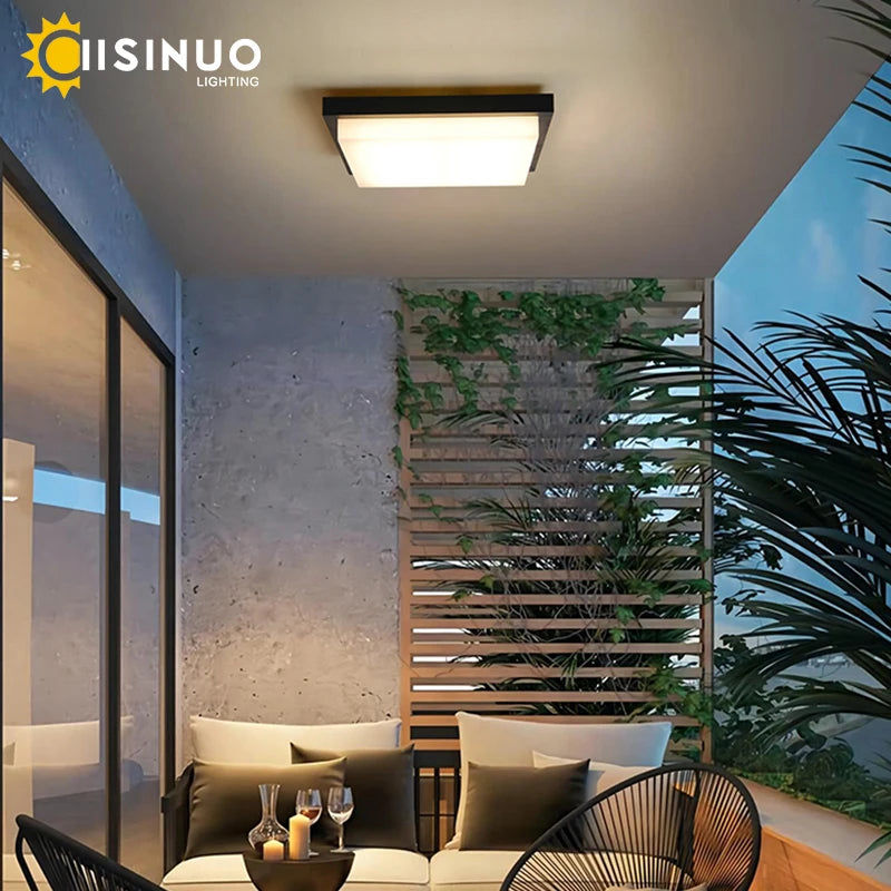 plafonnier led moderne noir blanc minimaliste intérieur extérieur ip65 249 2000lm 110 240v