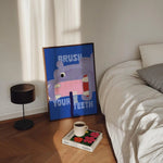 affiche moderne hippopotame dents enfants salle bain décoration maison 20x30cm 30x40cm 40x50cm 50x70cm