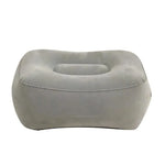 coussin gonflable pvc gris violet velours moderne massage relaxation voyage