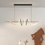 suspension lumineuse moderne spirale noir blanc métal câble 100cm 120cm