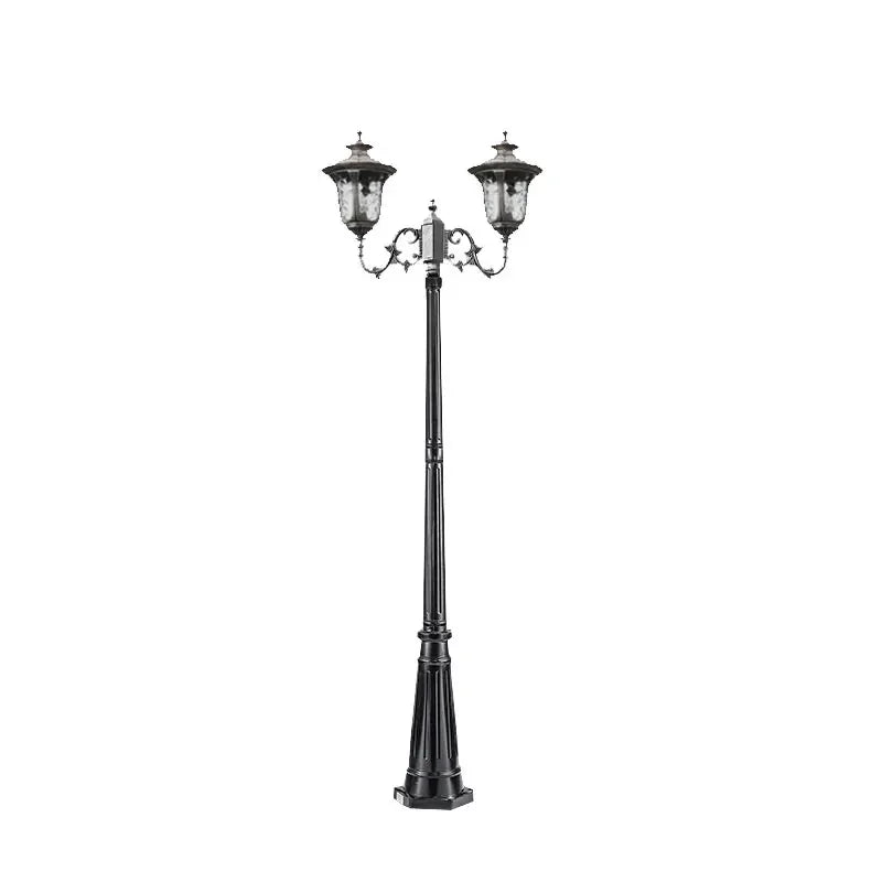 Lampadaire extérieur led ip65 noir or vintage moderne éclairage public