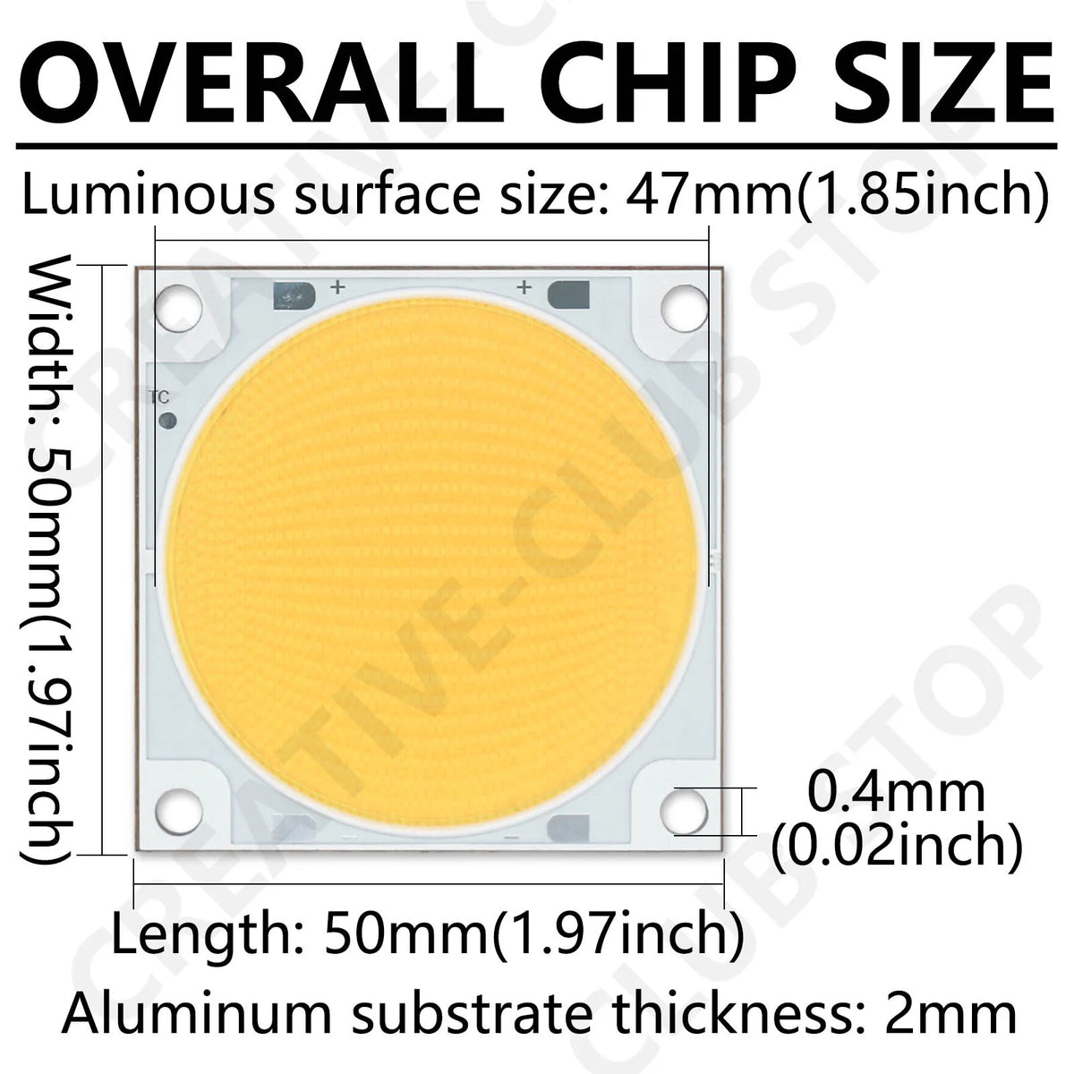 ampoule led 500w blanc jaune chip cuivre 47mm moderne haute luminosité filmm tv