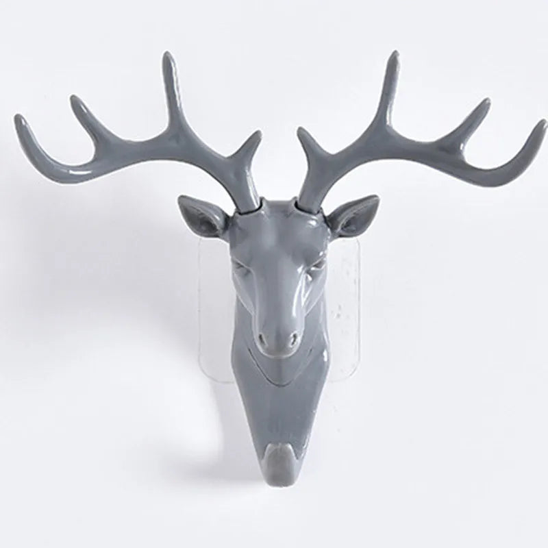 porte clefs mural animal or réaliste moderne éléphant rhinocéros cheval cerf bison PVC decoration