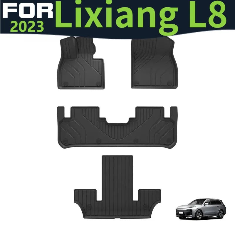 tapis sol voiture noir rayures horizontales moderne imperméable facile nettoyer