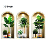 décoration murale 3d arc ciel plantes fleurs imitation pierre moderne bohème 30x60cm 40x80cm