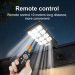 lampe solaire ip65 led motion sensor télécommande moderne noire extérieure murale autonomes