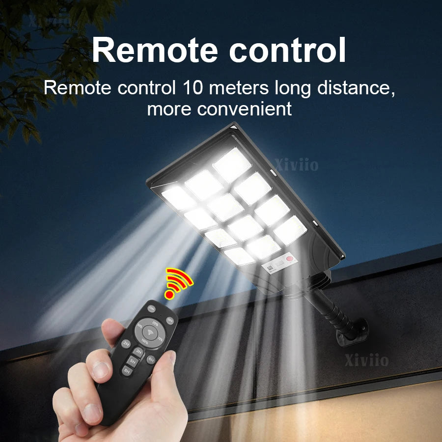lampe solaire ip65 led motion sensor télécommande murale moderne noire autonomie 12v