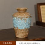 vases céramique noir blanc bleu marron texture rustique moderne fleurs artificielles