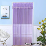 rideau moderne violet rose bleu clair brodé transparent chambre salon