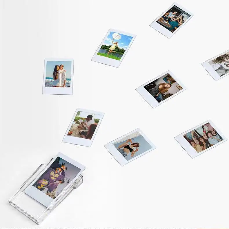 cadre photo transparent moderne minimaliste compatible fuji film lanière blanche portable simple