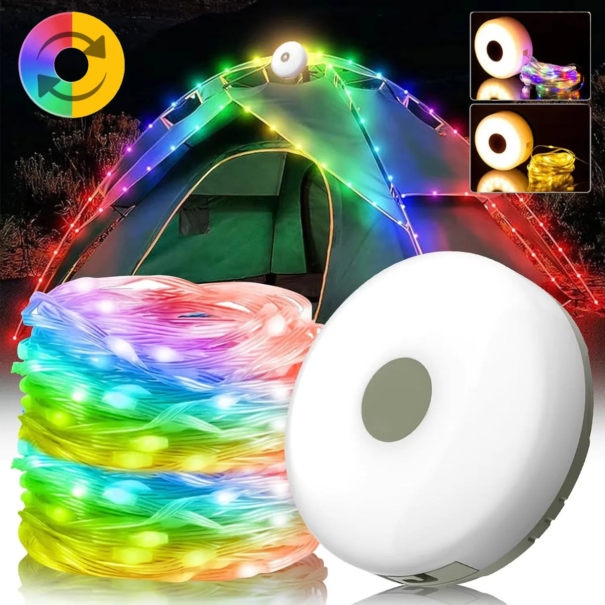 guirlande lumineuse multicolore led clips rechargeable moderne 8m 5v 1a