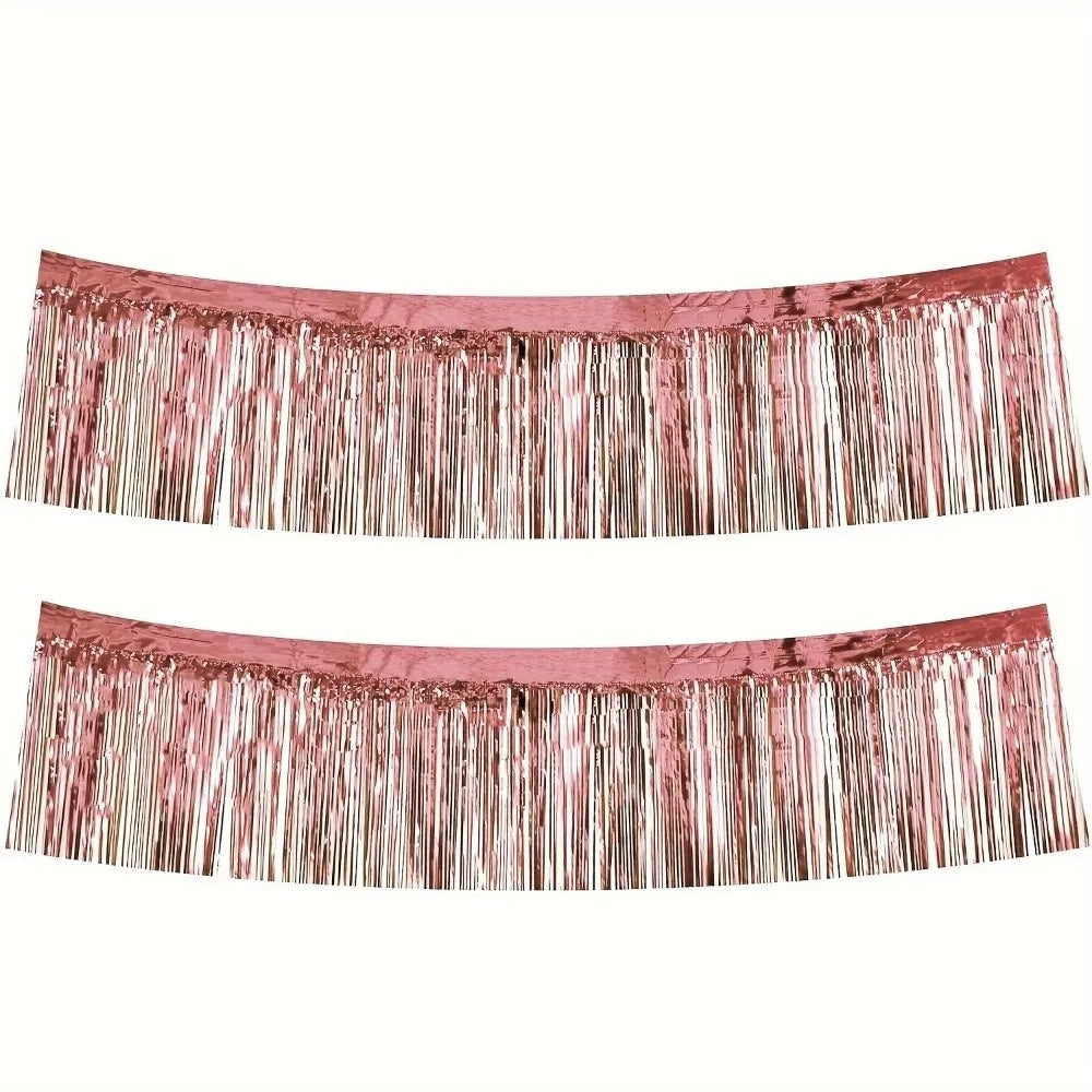 guirlande paillettes rose doré rouge festive 30cm 200cm opaques décoration fête